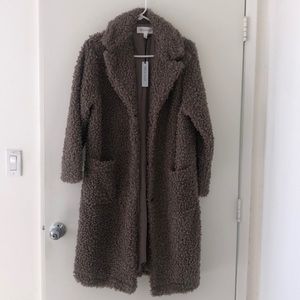 Lined Midi Faux Fur Coat